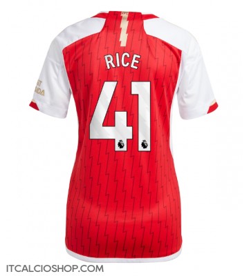 Arsenal Declan Rice #41 Prima Maglia Femmina 2023-24 Manica Corta